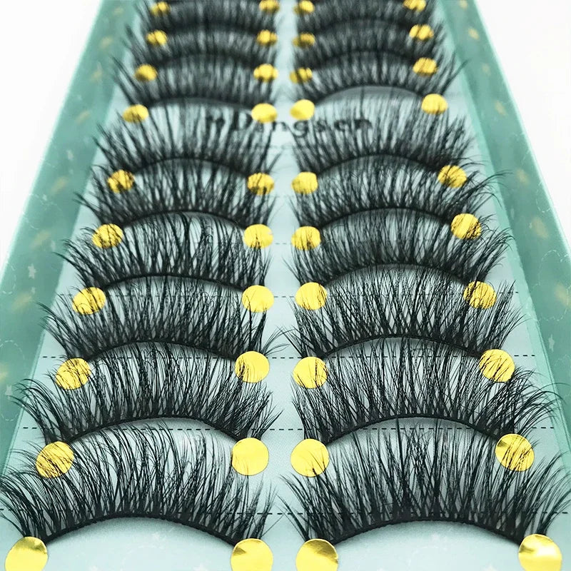 10/2 Pairs Mink Eyelashes Natural 3D Lashes Faux Cils Makeup Dramatic False Eyelashes Wholesale Eyelash Extension Makeup Tools