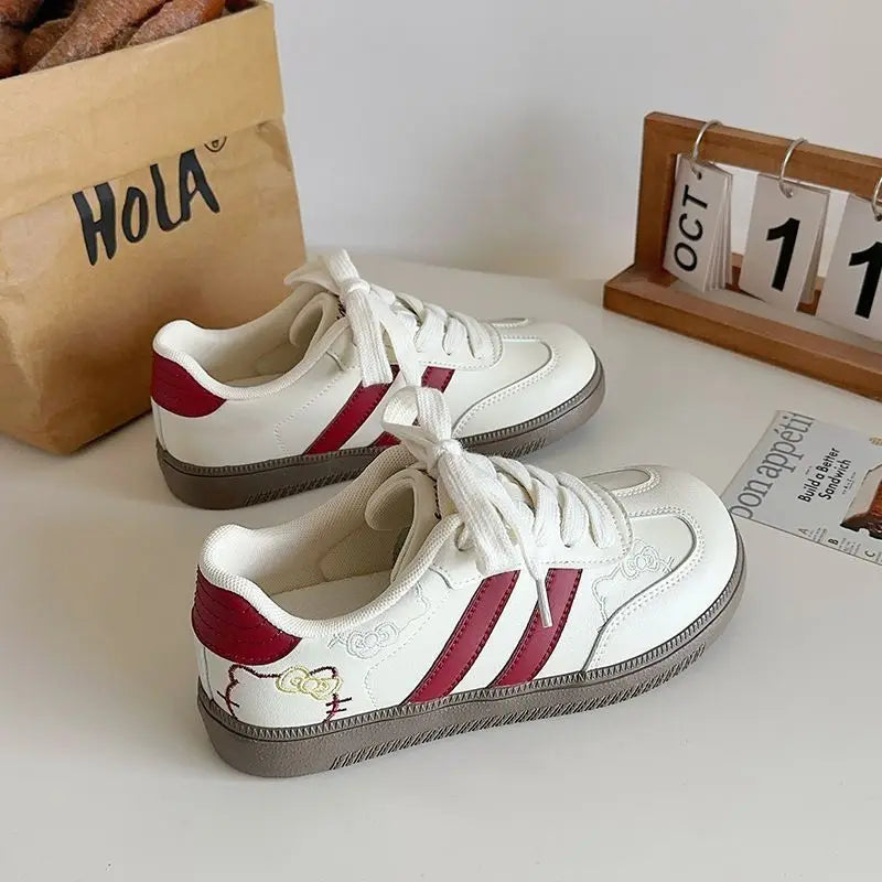 Hello Kitty Board Shoes Summer Sweet Women Sports Shoes Anime Sanrios Cartoon Kt Leisure Cute Girls Student Thick Soled Shoes