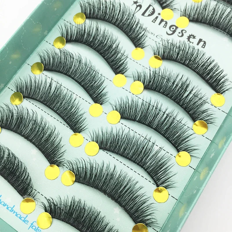 10/2 Pairs Mink Eyelashes Natural 3D Lashes Faux Cils Makeup Dramatic False Eyelashes Wholesale Eyelash Extension Makeup Tools