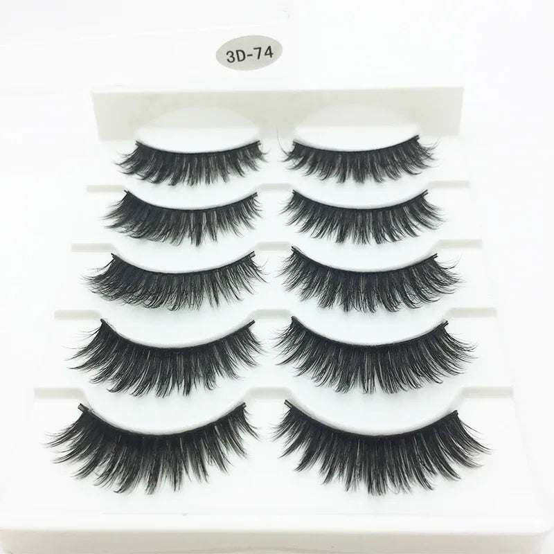 10/2 Pairs Mink Eyelashes Natural 3D Lashes Faux Cils Makeup Dramatic False Eyelashes Wholesale Eyelash Extension Makeup Tools
