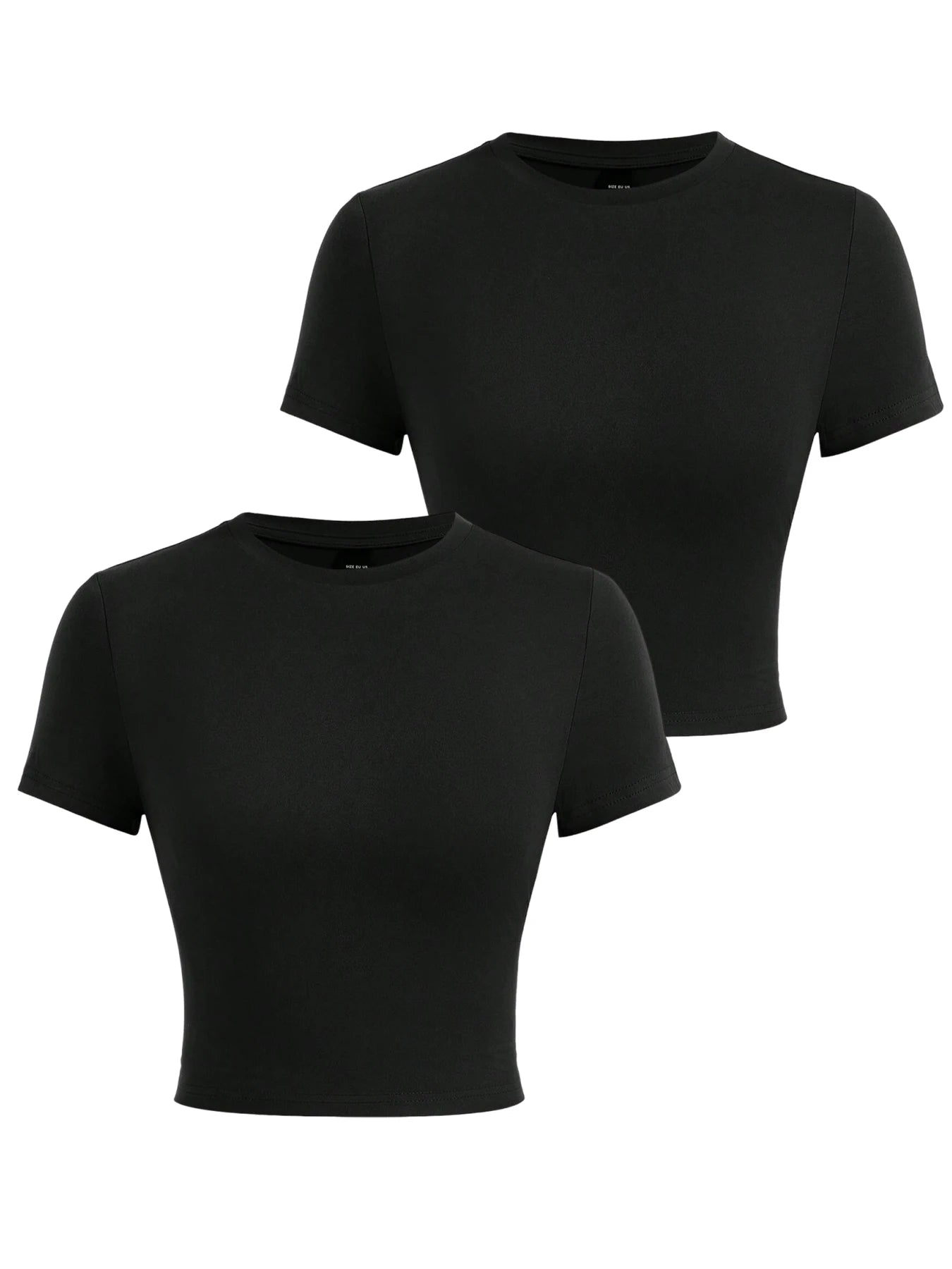 Y2K Woman Solid Crop Tops Short Sleeve High Elastic Viscose T-Shirt Soft O-Neck Sporty Tees Summer Street Fashion Female Clothes