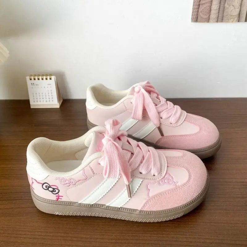 Hello Kitty Board Shoes Summer Sweet Women Sports Shoes Anime Sanrios Cartoon Kt Leisure Cute Girls Student Thick Soled Shoes