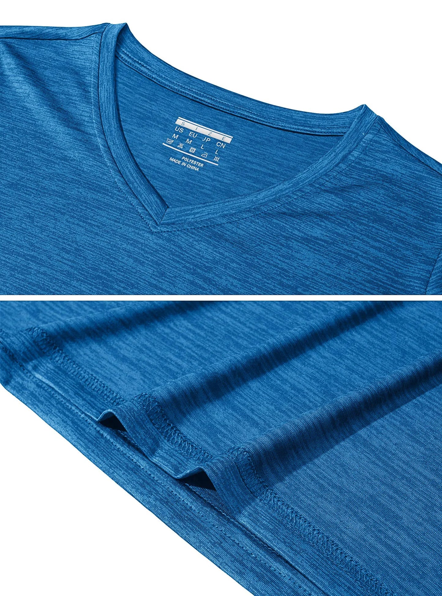 TACVASEN Moisture Wicking V Neck T-shirts Summer Quick Dry Shirts Womens Workout T-shirts Athlete Tops Lightweight Casual Tee