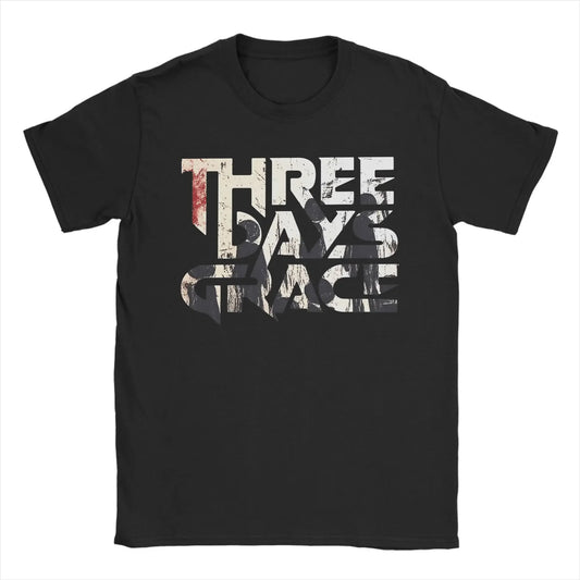 THREE DAYS GRACE Band T Shirts Men's  Pure  Leisure T-Shirts Round Neck  Tee Shirt Short Sleeve Clothes Graphic Printed