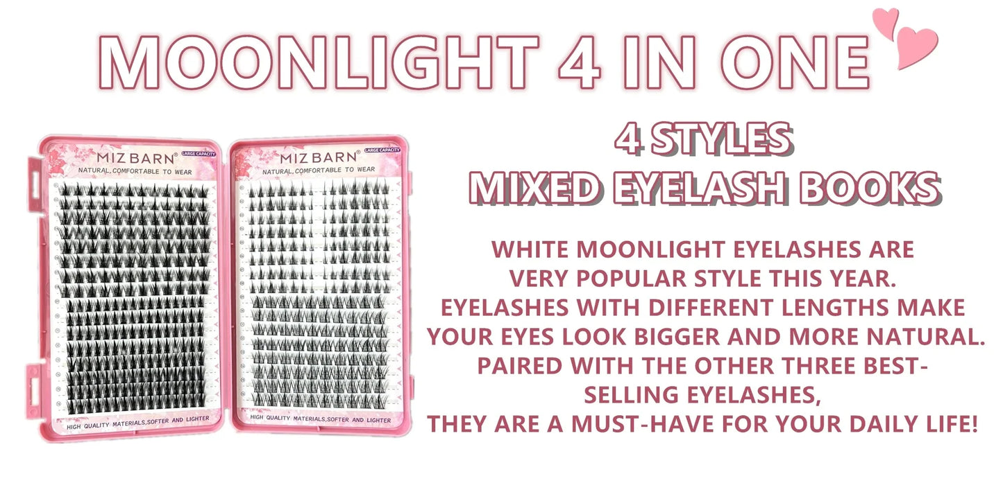 32 Rows Large Capacity Eyelashes Extension Professional Individual Cluster DIY Lashes Natural False Eyelashes Makeup Products