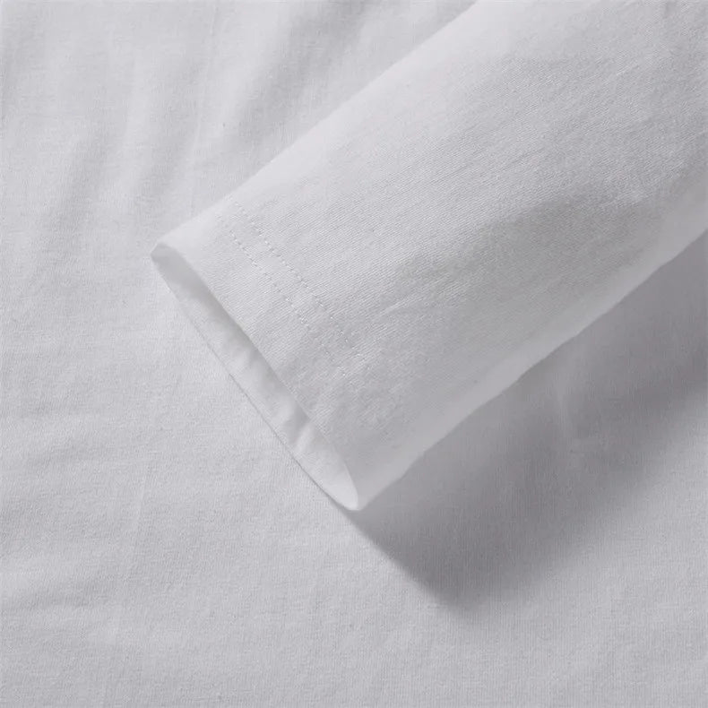 Fast Delivery T-Shirts Men Long Sleeves Tee Tops Male Autumn Plain Cotton Tshirts Plus Size 4XL 5XL Undershirts Man Clothing