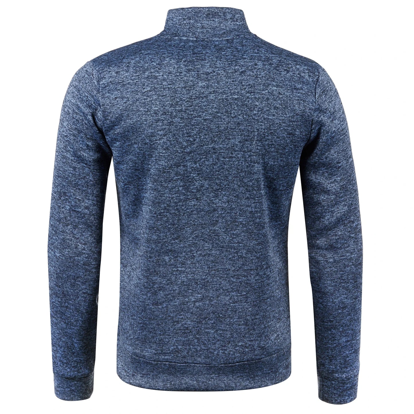 Autumn and Winter Men's New Long Zipper Color Block Sweater Sleeves Thin Plush Sweater Jacket Casual Slim Fit Comfortable Coat