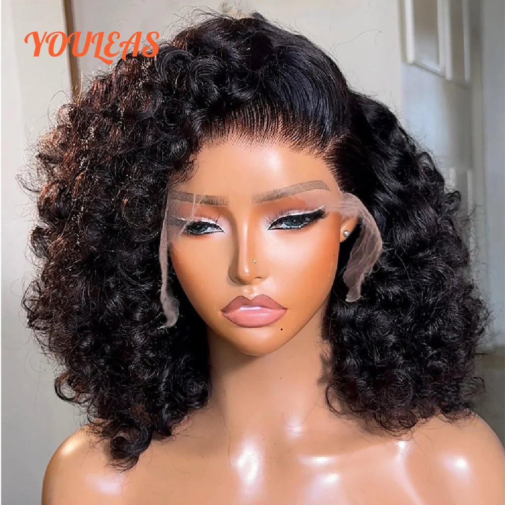 250% Density Loose Wave Wig 13x4 Transparent Lace Frontal Gluless Wig Preplucked 100% Human Hair Ready To Wear Woman Wigs