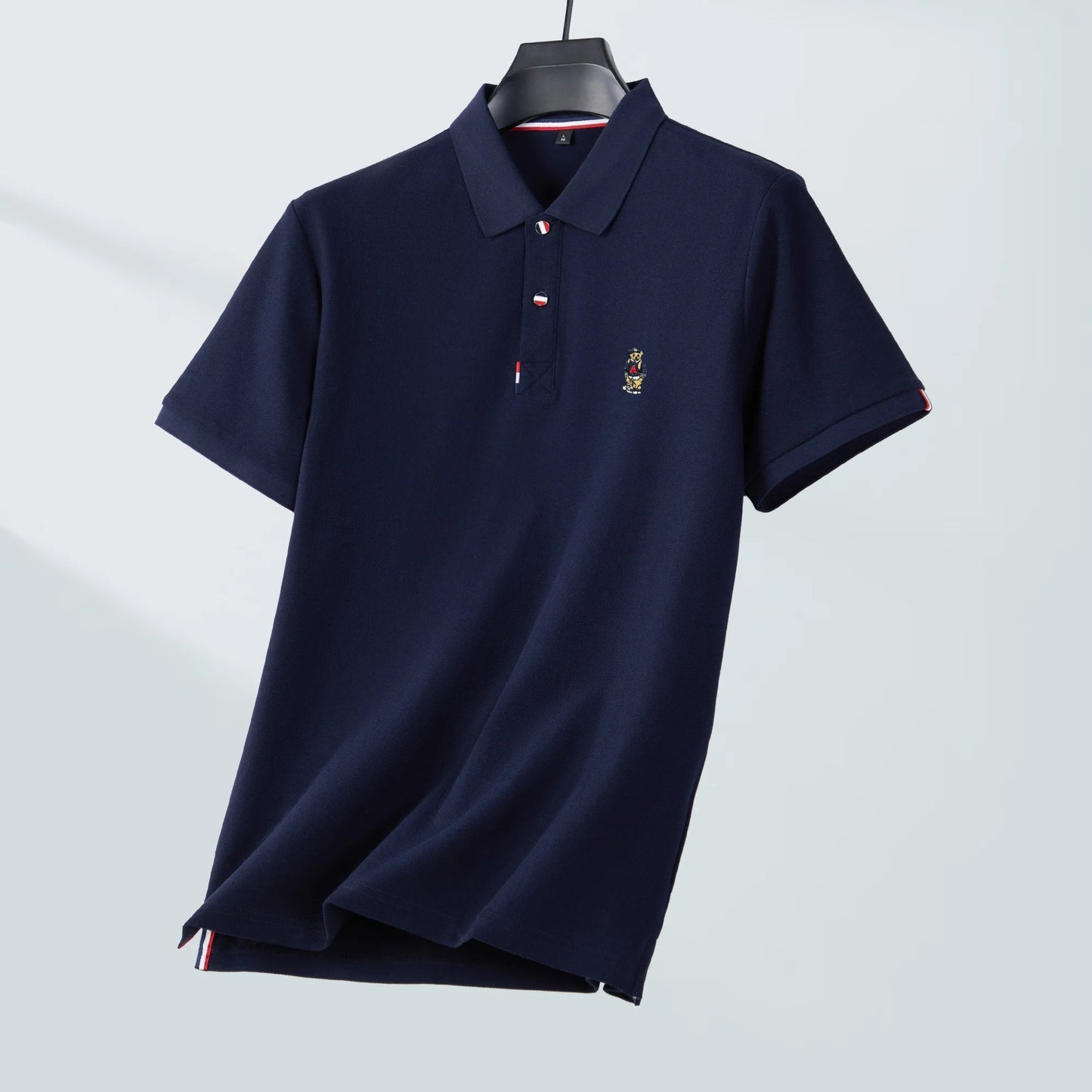 Summer hot selling men's fashionable business high-quality polo shirt, casual and comfortable pure cotton short sleeved shirt