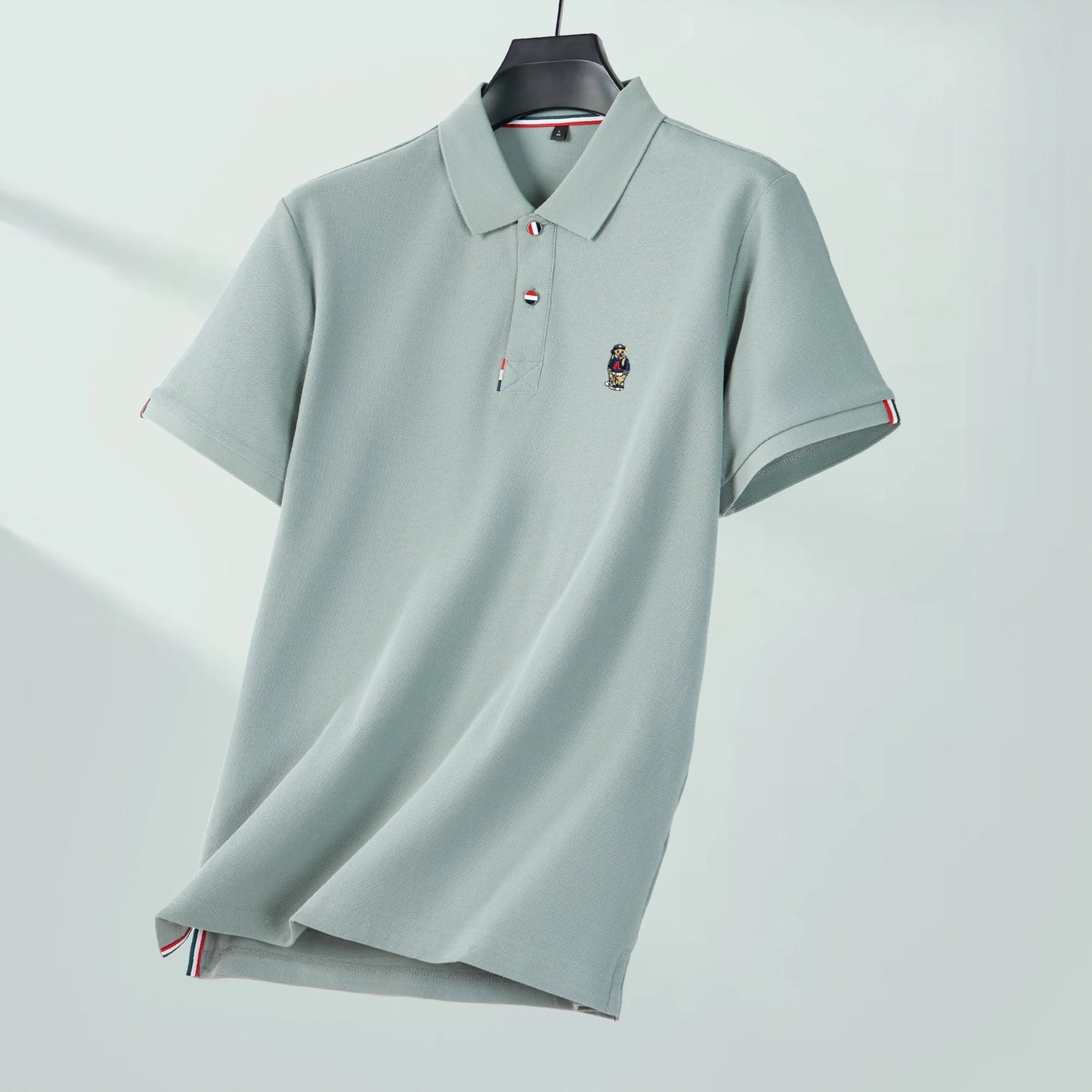 Summer hot selling men's fashionable business high-quality polo shirt, casual and comfortable pure cotton short sleeved shirt