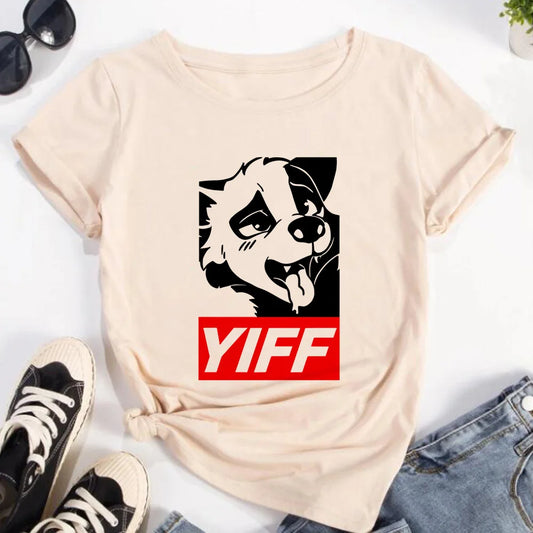 Furry tshirt women manga Japanese t-shirts girl y2k 2000s clothes