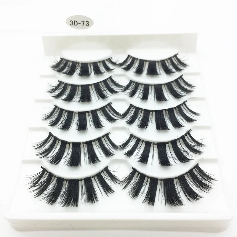 10/2 Pairs Mink Eyelashes Natural 3D Lashes Faux Cils Makeup Dramatic False Eyelashes Wholesale Eyelash Extension Makeup Tools