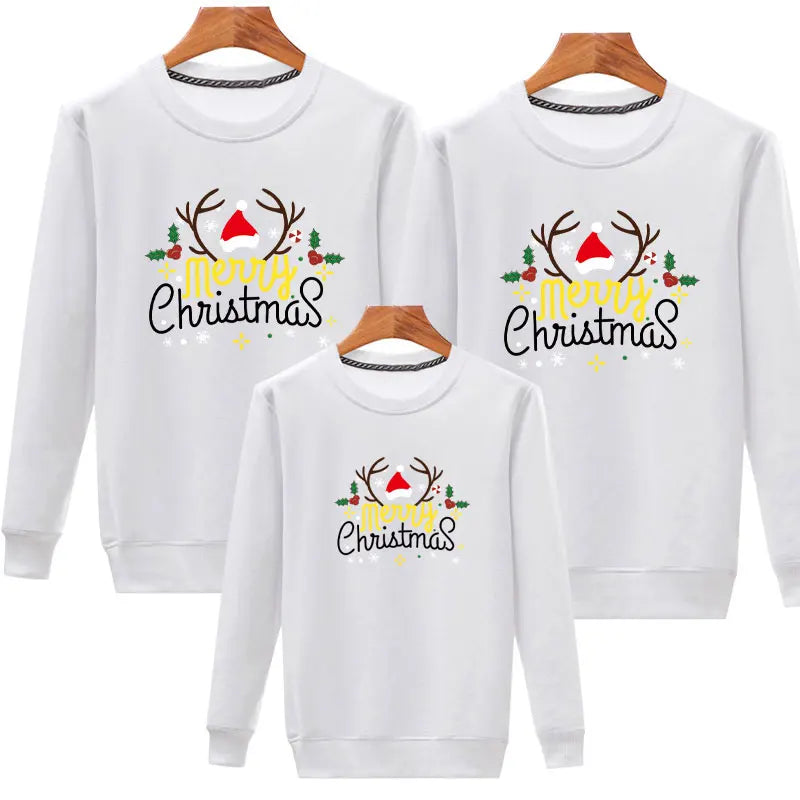 2026 Christmas Sweaters Xmas Autumn Father Mother Kids Baby Cotton Sweatshirts Baby Mommy and Me Clothes Family Matching Outfits