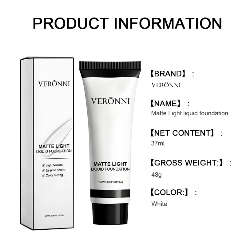 Pure White Makeup Foundation Cream Set,Mixable Pure White Foundation Adjuster Concealer Face Paint Makeup Goth For COS Carnival