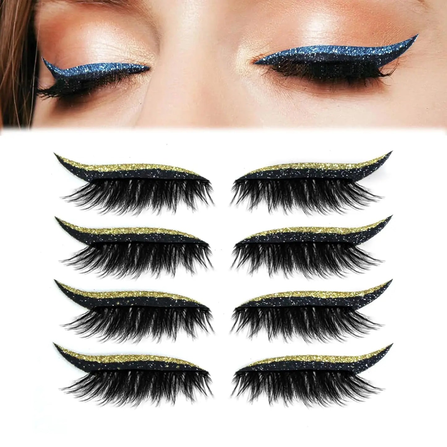 Eyeshadow Eyelash Patch Seamless Makeup Stickers False Eyelashes Innovative Reusable Eyelashes For Cosplay Special Occasions