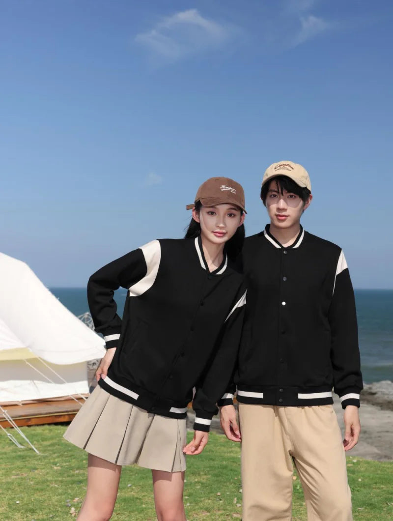 High end men's and women's pure cotton jackets, baseball jackets, custom printed embroidered logos, autumn and winter clothes