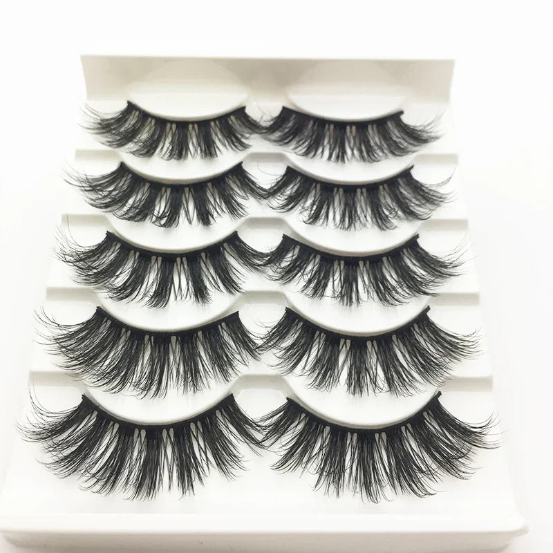 10/2 Pairs Mink Eyelashes Natural 3D Lashes Faux Cils Makeup Dramatic False Eyelashes Wholesale Eyelash Extension Makeup Tools