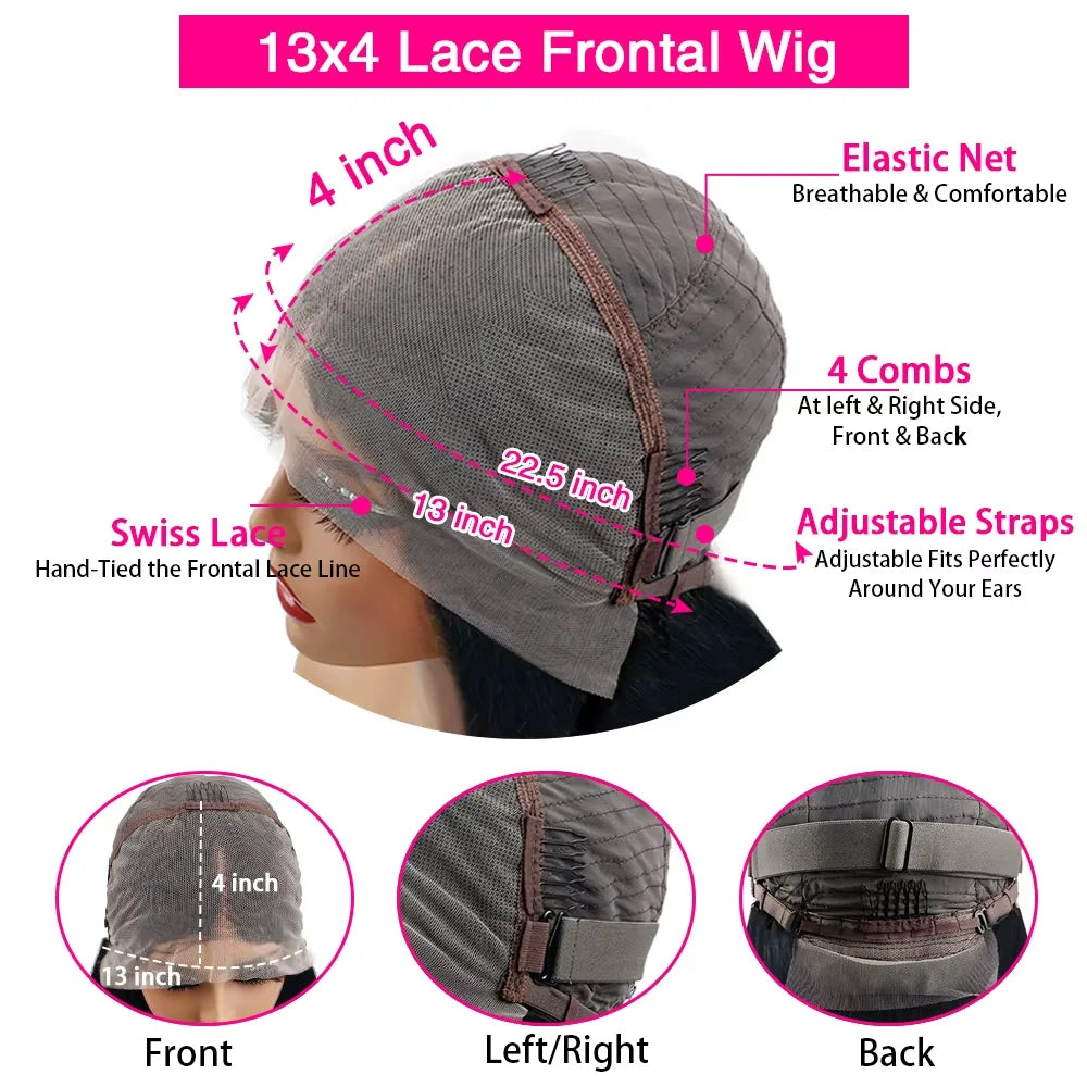 Brazilian 230% 99J Bouncy Curly Bob 13x4 HD Lace Front Human Hair Wigs 99J Burgundy Body Wave Bob Wig Short Curly Human Hair Wig