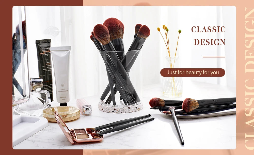 Jessup Makeup Brushes set,3-21pcs Premium Synthetic Big Powder Brush Foundation Concealer Eyeshadow Eyeliner Spoolie Wooden T271