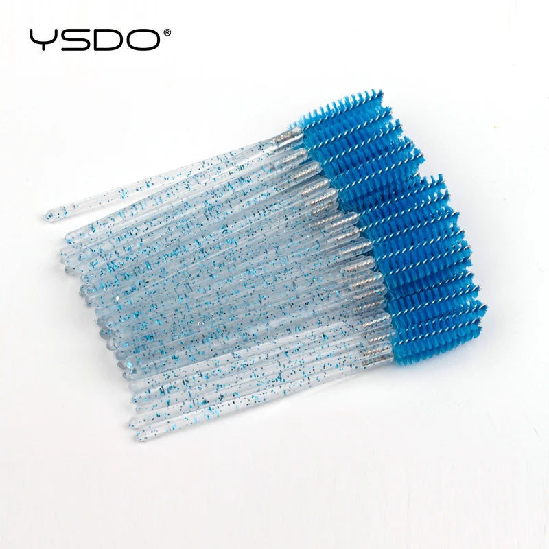 YSDO Good Quality 5/50 Pcs Crystal Eyelash Makeup Brushes Diamond Handle Mascara Wands Eyelash Extension Tools