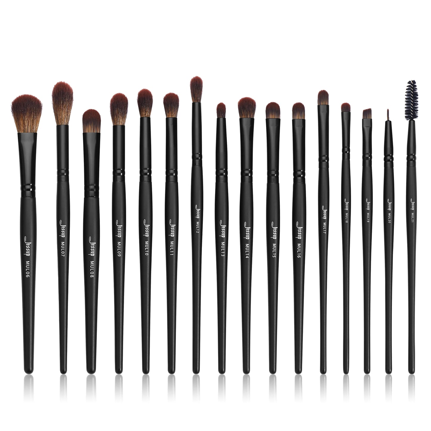Jessup Makeup Brushes set,3-21pcs Premium Synthetic Big Powder Brush Foundation Concealer Eyeshadow Eyeliner Spoolie Wooden T271