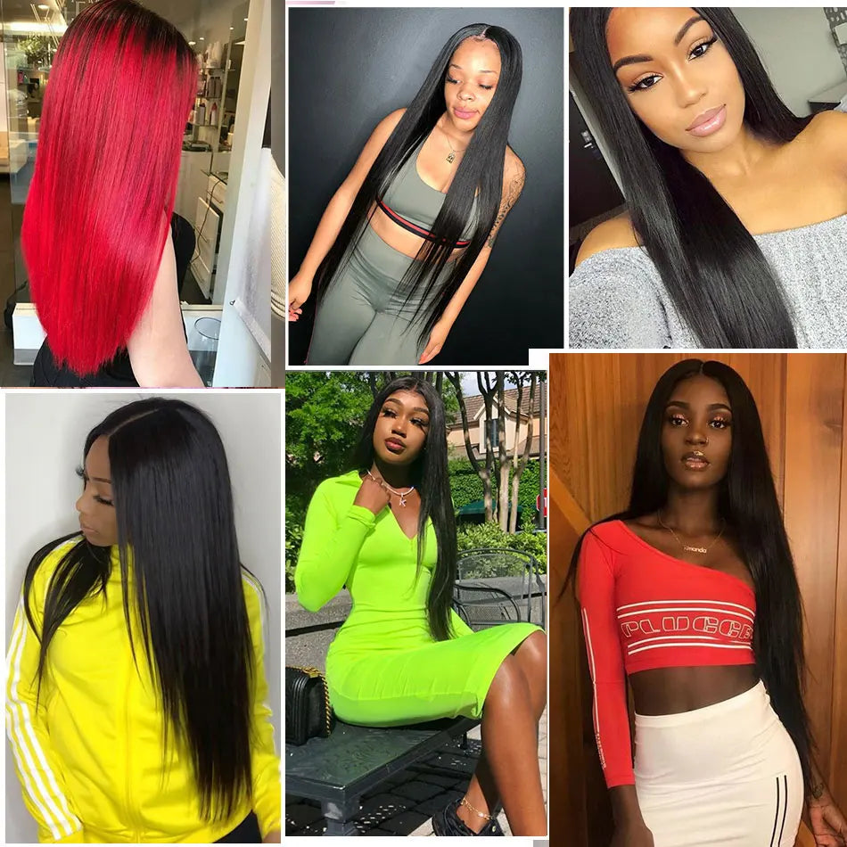 13x4 Ready to Wear and Go Lace Glueless Wigs Transparent Straight Pre Cut Lace Front Human Hair Wigs 4X4 Closure Wig Pre Plucked