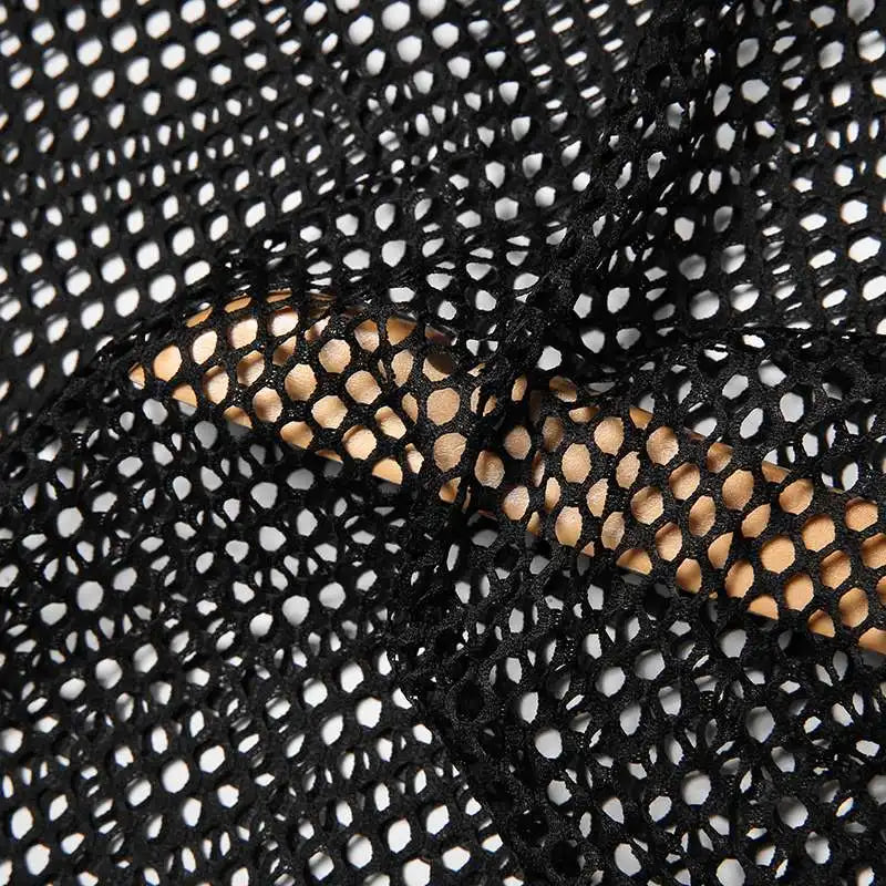 INCERUN 2024 Men T Shirt Mesh Transparent O-neck Long Sleeve T-shirts Sexy Streetwear Fashion Party Nightclub Men Clothing S-5XL