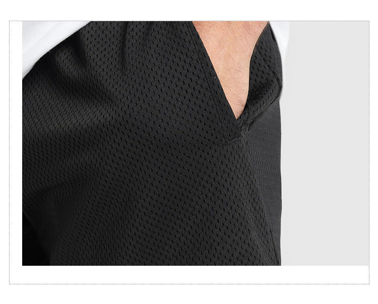 Men's shorts Summer Gym Workout Running shorts Quick Drying Loose basketball pants Drawstring Mesh Casual jogging Sports Shorts