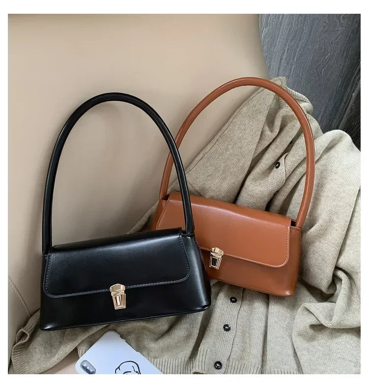 Luxury Brand Crossbody Bags for Women Fashion Design Underarm 2025 Woman Shoulder Bag Female Handbag and Purses Solid Color