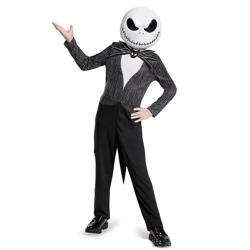 Baby Girls Halloween Costumes Cosplay Dress Nightmare Before Xmas Children Carnival Princess Sally Party Clothes 2-10 Years