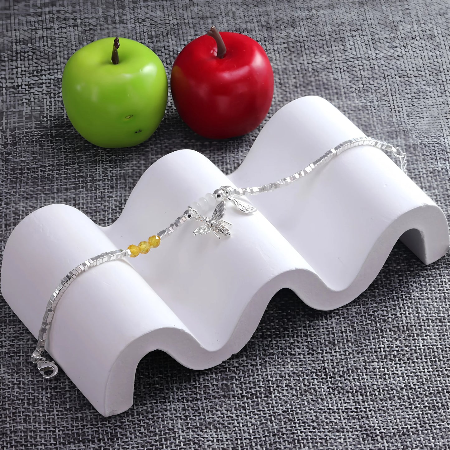 VENTFILLE 925 Sterling Silver Line Extremely fine Bracelet for Women Love Haert Bead Korean Ins Sweet Jewelry Gift Dropshipping