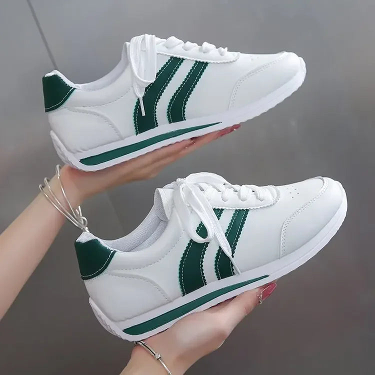 Summer New Style Casual Sports Shoes Soft Bottom Flat Anti-slip Running Shoes for Students White Color Versatile Comfortable