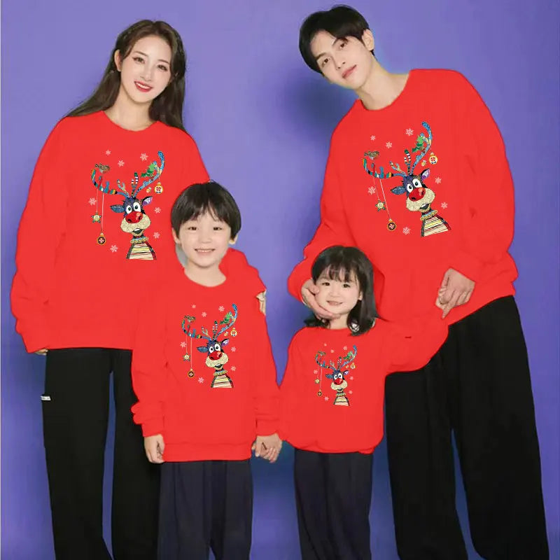 Mom Daughter Dad Son Family Look Sweater Set Matching Family Outfits Christmas Sweatshirt Xmas Jersey Kids Baby New Year Jumper