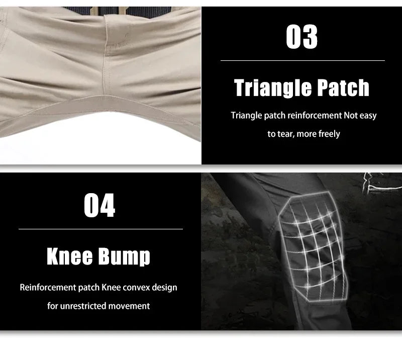 Men Cargo Pants Trousers Multi-pocket Waterproof Wear-resistant Casual Training Overalls Clothing Comfortable Breathable