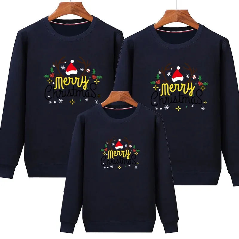2026 Christmas Sweaters Xmas Autumn Father Mother Kids Baby Cotton Sweatshirts Baby Mommy and Me Clothes Family Matching Outfits