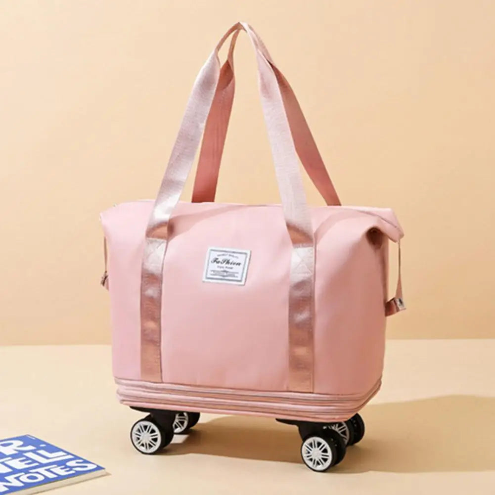 Travel Portable Large Capacity Detachable Universal Wheel Storage Bag Check-In Bag with Wheel Double Layer Carry-On Bag