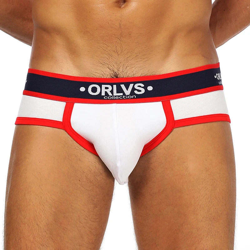 ORLVS New Cotton Comfortable Mens Briefs Underwear Shorts Male Underwear Sexy Gay Men Underwear Bikini Men Briefs Underwear Man