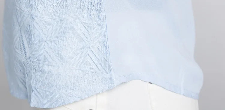 1pcs Summer Women Lace T-Shirt Lady Short-Sleeve Round-Neck tShirt Female Sexy Slim Fit  Tee Girl Chiffon Shirt Fashion Pullover