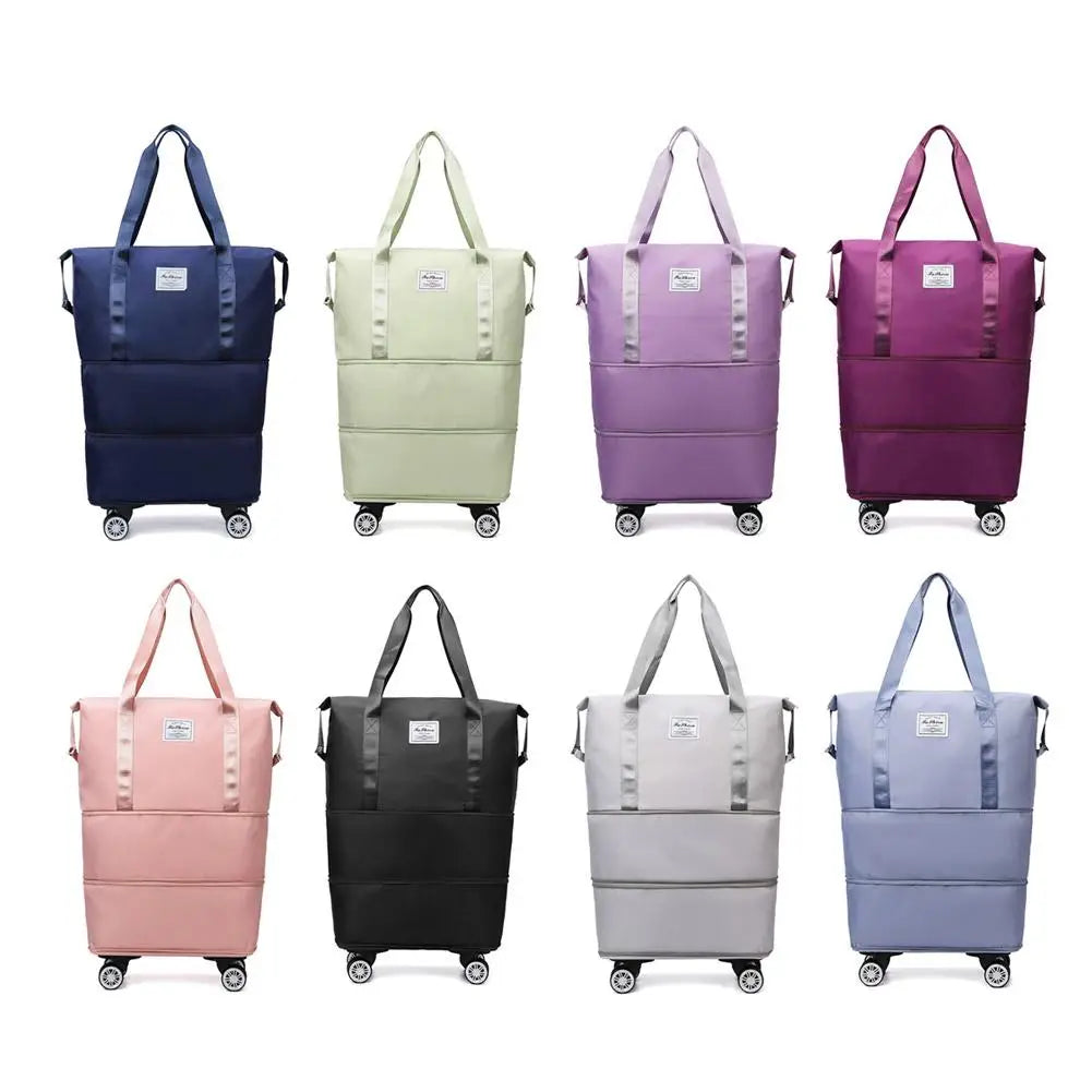 Travel Portable Large Capacity Detachable Universal Wheel Storage Bag Check-In Bag with Wheel Double Layer Carry-On Bag