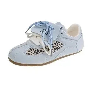 Sheii Retro Leopard Print Mink Casual Sport Flip Cover Deqin Shoes Women Board Shoes Comfortable Breathable Summer Sneakers