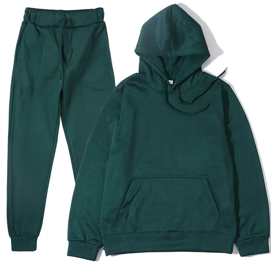Men's Sports Suits Fashion Tracksuit Women Hoodies + Pants Two Pieces Sets Running Casual Sweatshirts Sweatpants Men's Clothing