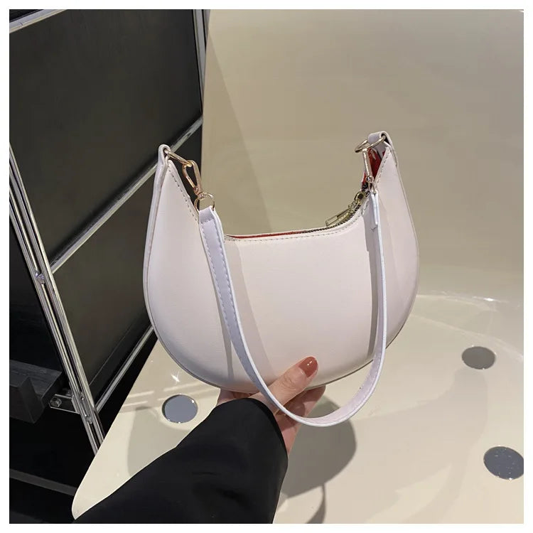 New Fashionable High-end Moon-shaped Baseball Bag Showing Luxury Women's Single Shoulder Bag Elegant lady Handbags bolso mujer