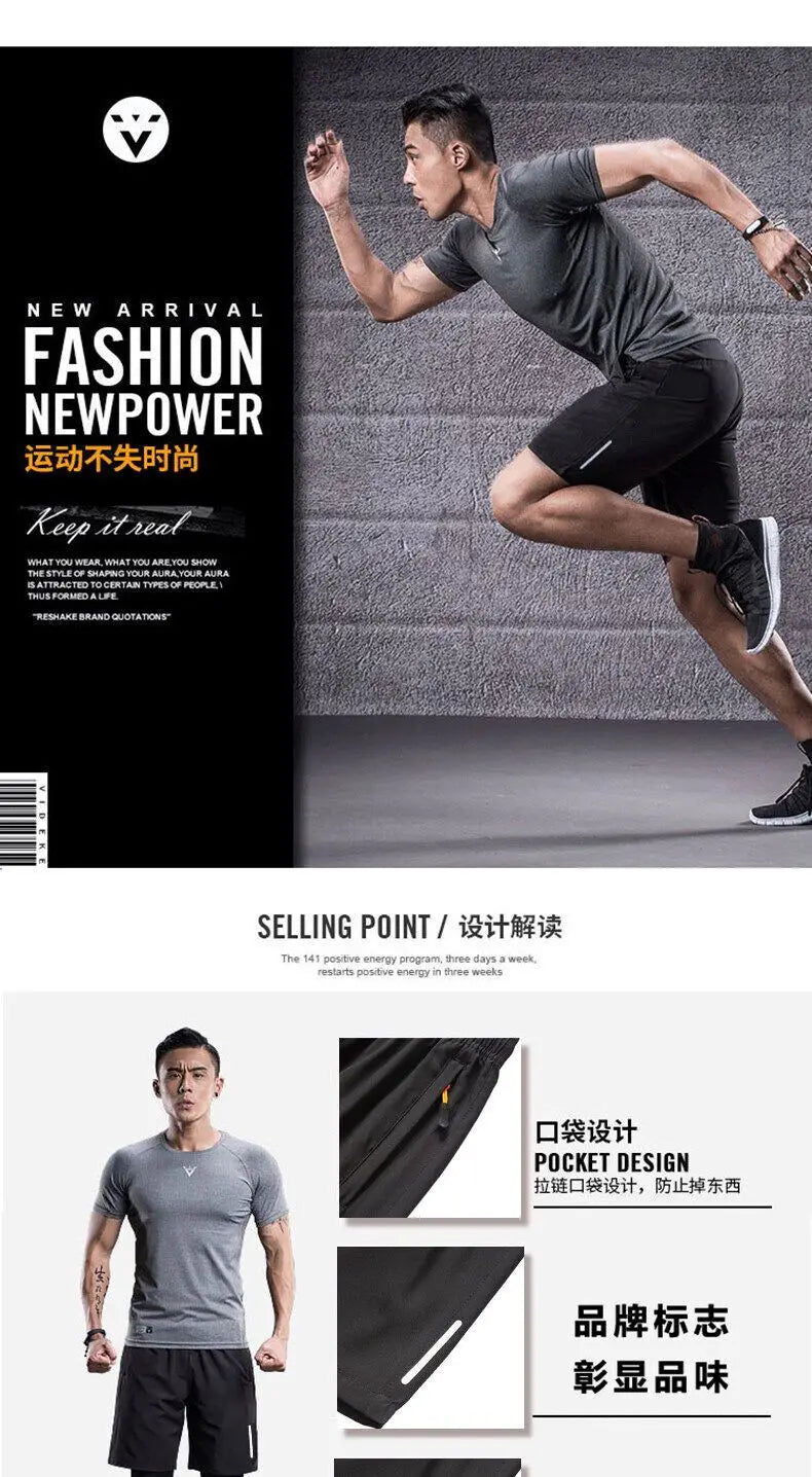 3 Set Casual Shorts Men's Running Sports Shorts Gym Shorts Men Fitness Basketbal Sportswear Beach Short Pants Jogging Sweatpants
