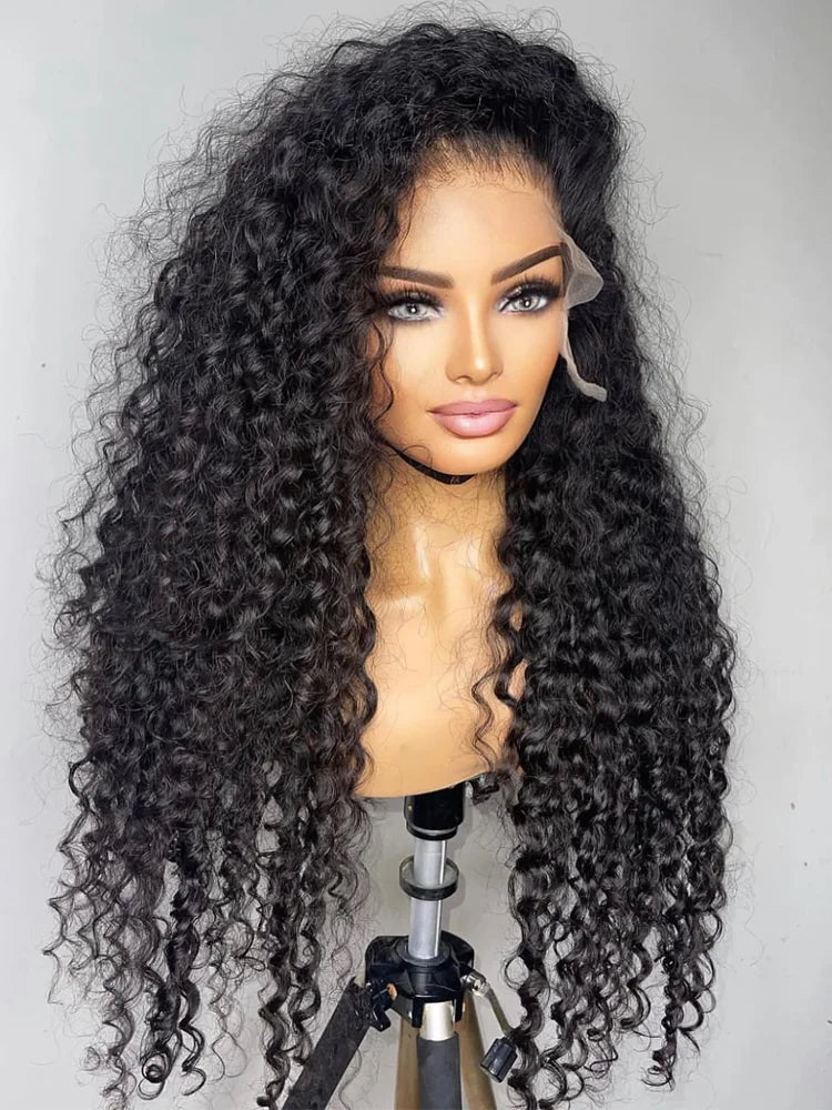 Deep Wave Frontal Wig Human Hair 13x4 Curly Human Hair Wig Transparent  Lace Wig 13x6 Water Wave Wigs 180 Density