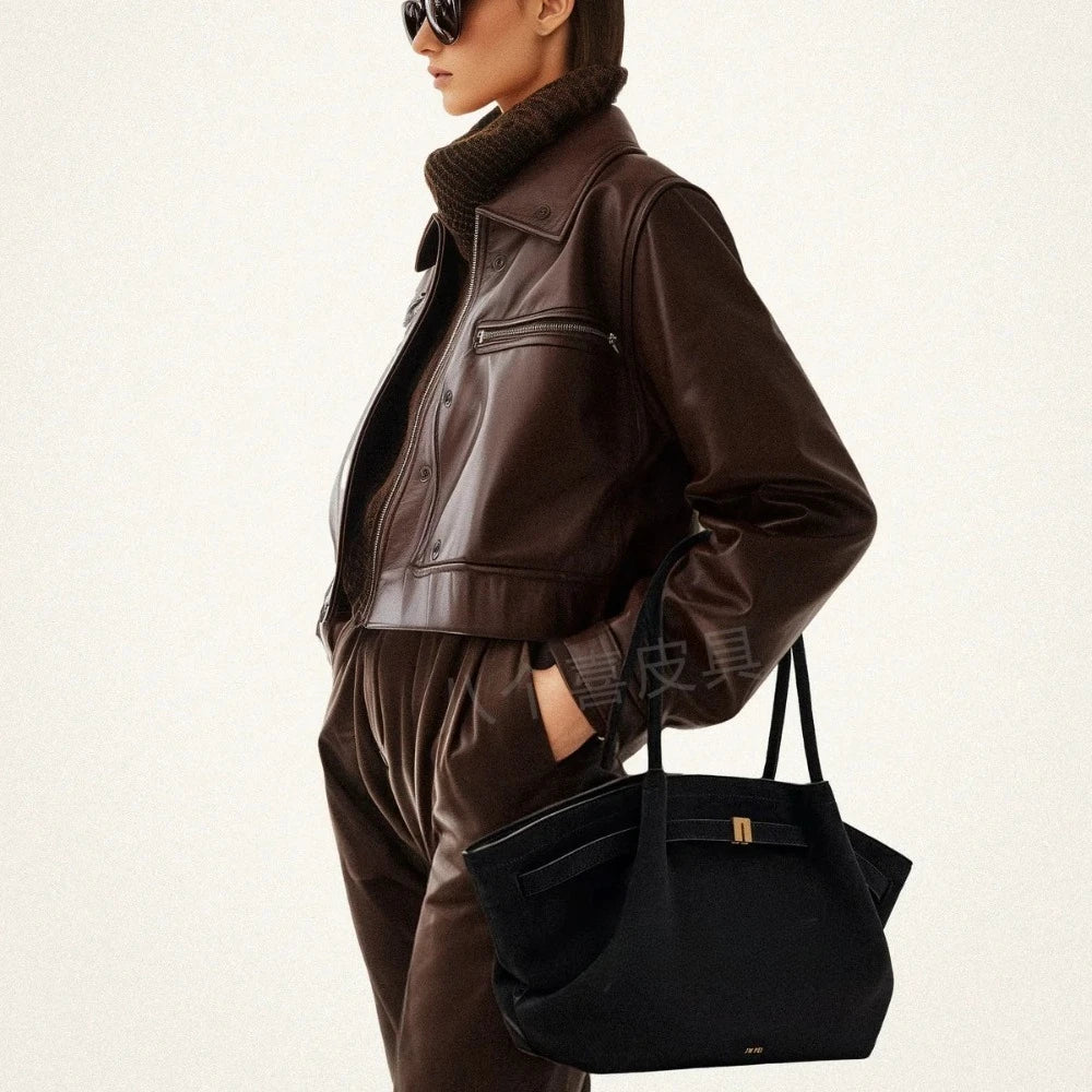 JW Pei Dumpling Bag Suede Shoulder Crossbody Underarm Bag Niche Design Fashion Handbag Tote Bag