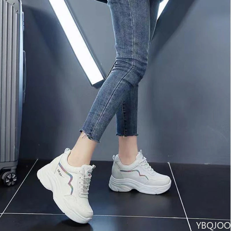 High top Women's Sneakers Casual comfort vulcanized shoes Fashion versatile leather shoe Ladies nonslip breathable Shoes Zapatos