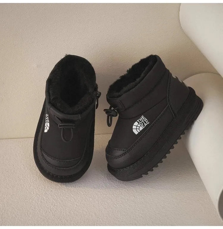 Children's Snow Boots Winter Boys Plush Thicken Platform Cotton Shoes Comfortable Girls Warm Waterproof Fashion Warm Plush Shoes