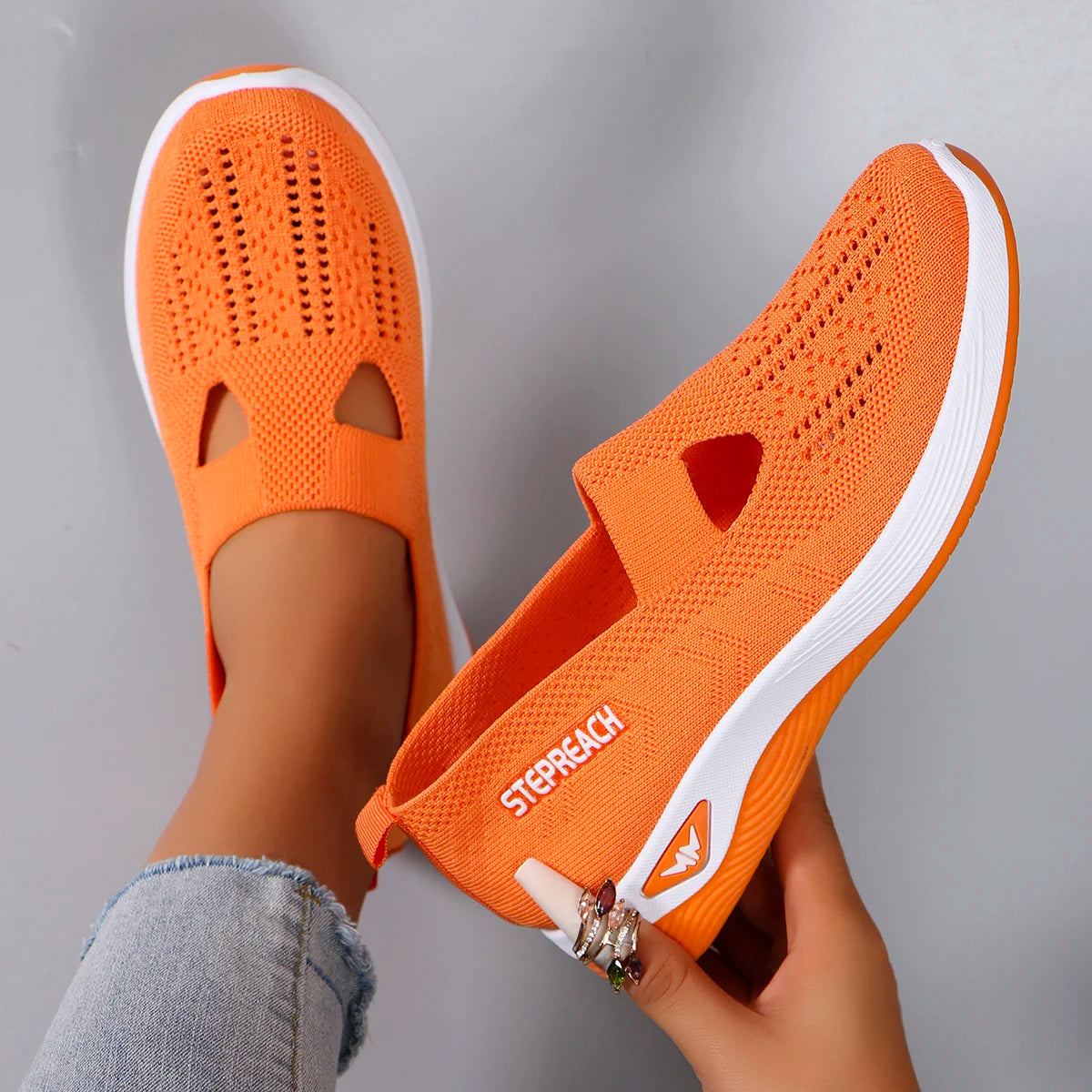 Women's summer breathable mesh flat shoes women's shoes casual sneakers shoes, clearance free shipping