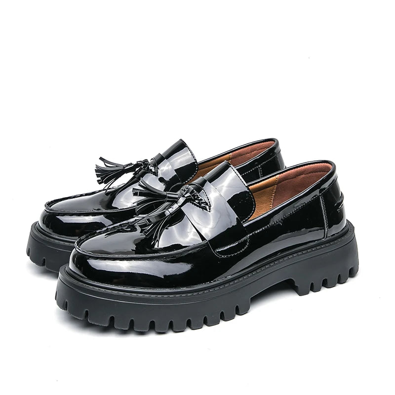 Casual Shoes Mens Comfortable Driving Loafers Light Moccasins Men Fashion Sequins Bling Party Wedding Black Dress Flats Tassel