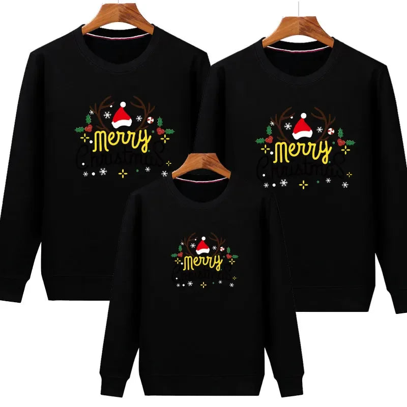 2026 Christmas Sweaters Xmas Autumn Father Mother Kids Baby Cotton Sweatshirts Baby Mommy and Me Clothes Family Matching Outfits